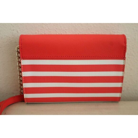 Kate Spade Women's Pink/White Striped Fairmount Square Monday Crossbody Bag - Picture 2 of 12